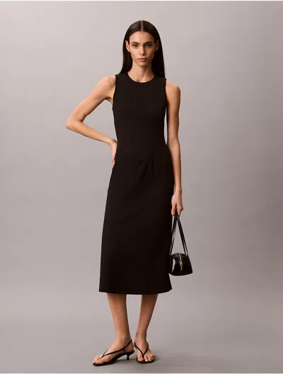 Calvin Klein Women's Flared Midi Dress In Black