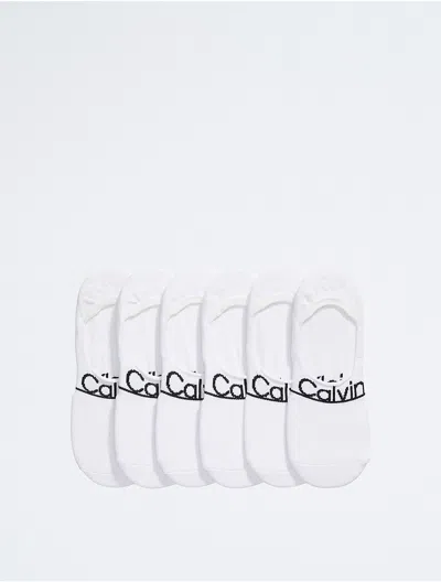 CALVIN KLEIN WOMEN'S FLAT KNIT 6-PACK LINER SOCKS