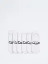 Calvin Klein Women's Flat Knit 6-pack Liner Socks In White