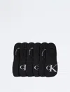 Calvin Klein Women's Flat Knit Monogram Logo 6-pack Liner Socks