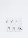 Calvin Klein Women's Flat Knit Monogram Logo 6-pack Liner Socks In White