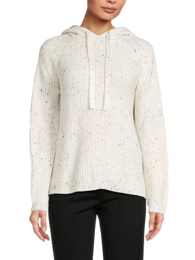 Calvin Klein Women's Fleck Raglan Sleeve Hoodie In Ecru