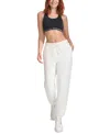 Calvin Klein Women's Fleece High-waist Angled-pocket Sweatpants In Cloud