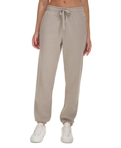 Calvin Klein Women's Fleece High Waist Drawstring Sweatpants In Neutral