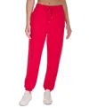 Calvin Klein Women's Fleece High Waist Drawstring Sweatpants In Salsa