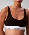 Calvin Klein Softly Structured Bralette Scoop Neckline In Black