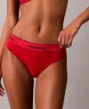Calvin Klein Women's Flexible Fit Minimal Coverage Thongs In Red
