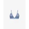 Calvin Klein Women's Modern Lace Lightly Lined Triangle Bralette In Flintstone
