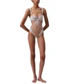 Calvin Klein Women's Floral Lace Bodysuit Qf8033 In Chalk