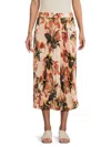 Calvin Klein Petite Printed Pleated Midi Skirt In Multi