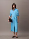 Calvin Klein Women's Flowing Midi Shirt Dress