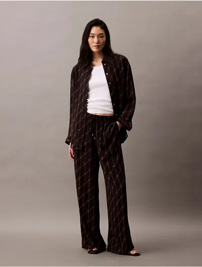 Calvin Klein Women's Flowing Printed Pull-on Pants