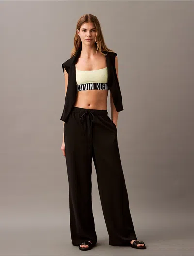 Calvin Klein Women's Flowing Pull-on Pants In Black