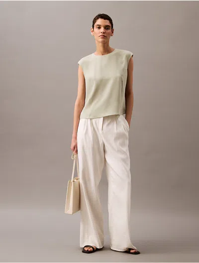 Calvin Klein Women's Flowing Tank Top In Green