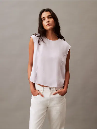 Calvin Klein Women's Flowing Tank Top In White