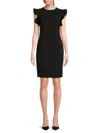Calvin Klein Women's Flutter Sleeve Mini Dress In Black