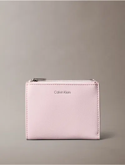 Calvin Klein Women's Foil Logo Double Zip Card Case In Pink