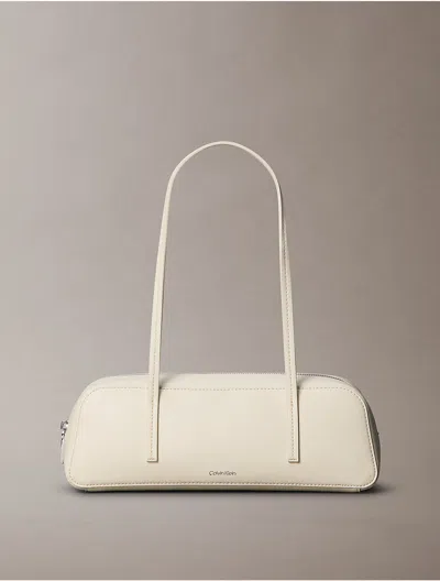 Calvin Klein Women's Foil Logo Slim Shoulder Bag In Light Hay