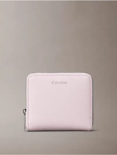 Calvin Klein Women's Foil Logo Square Zip Wallet In Pink