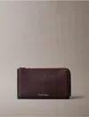 Calvin Klein Women's Foil Logo Top Zip Card Case