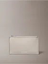 Calvin Klein Women's Foil Logo Top Zip Card Case