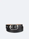 Calvin Klein Women's Forged Center Bar Belt In Black