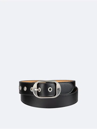 Calvin Klein Women's Forged Center Bar Belt