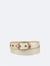 Calvin Klein Women's Forged Center Bar Belt In Crockery
