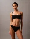 Calvin Klein Women's Form To Body Lightly Lined Bandeau Bralette In Black