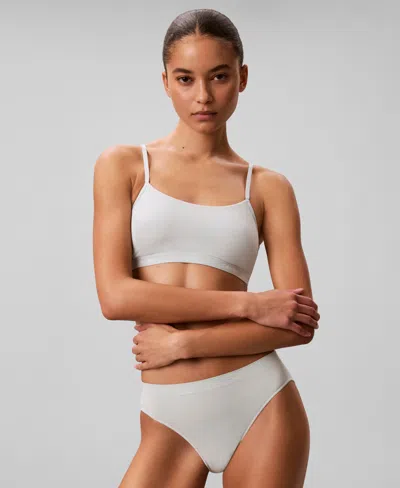 Calvin Klein Women's Form To Body Lightly Lined Bralette Qf7554 In Gray