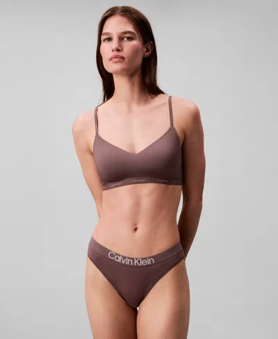 Calvin Klein Women's Form To Body Lightly Lined Bralette Qf7618 In Neutral