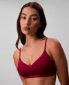 Calvin Klein Women's Form To Body Lightly Lined Bralette In Brown