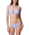 Calvin Klein Women's Form To Body Lightly Lined Triangle Bralette Qf6758 In Blue