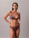 Calvin Klein Women's Form To Body Natural Lightly Lined Triangle Bralette In Brown