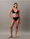 Calvin Klein Women's Form To Body Natural Lightly Lined Triangle Bralette In Black