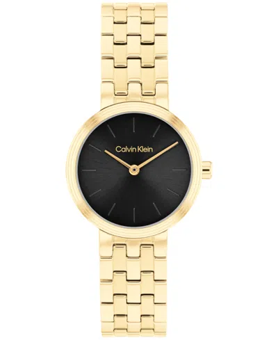 Calvin Klein Women's Forme Gold Tone Stainless Steel Bracelet Watch, 26mm