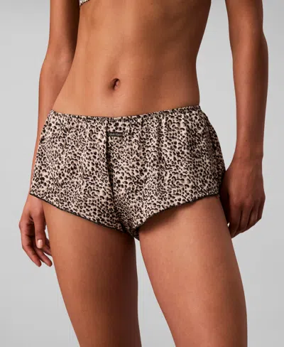 Calvin Klein Women's Full Coverage Mid-rise Tap Shorts In Multi