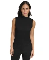 Calvin Klein Sleeveless Round-neck Top In Black