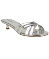 Calvin Klein Gabbie Kitten Heel Slide Sandal In Metallic