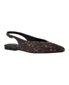 Calvin Klein Galiana Slingback Pointed Toe Flat In Brown