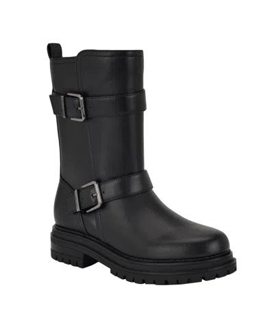 Calvin Klein Women's Galivan Almond Toe Casual Booties In Black