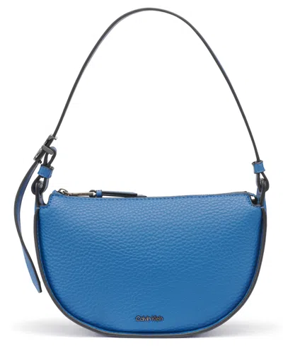 Calvin Klein Women's Gemma Zip Closure Shoulder Bag In Blue