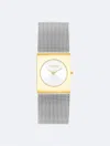 Calvin Klein Women's Ck Pulse Silver Tone Stainless Steel Mesh Bracelet Watch 21.5mm In Metallic