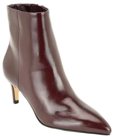 Calvin Klein Women's Georgina Pointed Toe Dress Booties In Red
