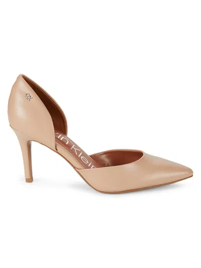 Calvin Klein Women's Gloria Solid D'orsay Pumps In Light Natural
