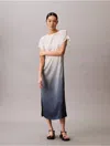 Calvin Klein Women's Gradient Satin Midi Dress In Multi