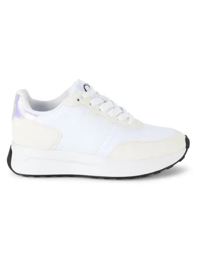 Calvin Klein Hallie Wedge Sneaker In White
