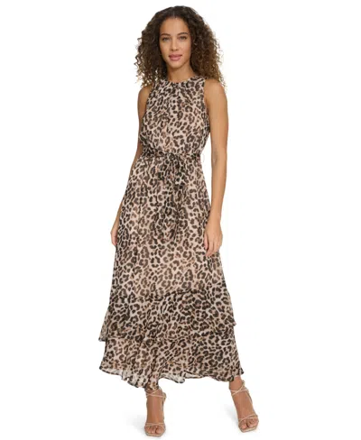 Calvin Klein Women's Halter Chiffon A-line Dress