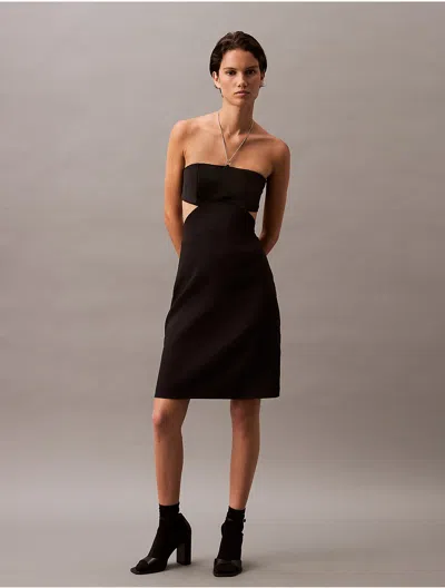 Calvin Klein Women's Halter Cut Out Mini Dress In Black