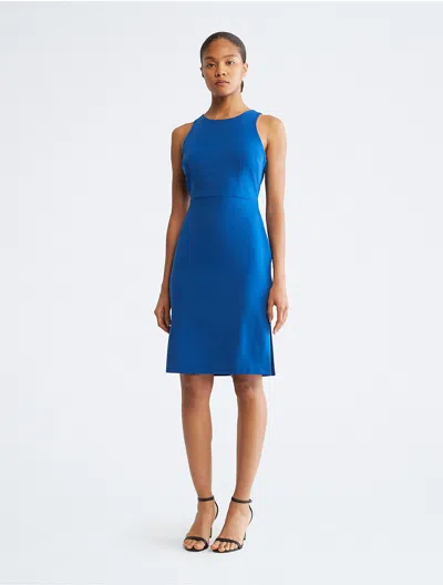 Calvin Klein Women's Halter Sheath Dress In Surf The Web